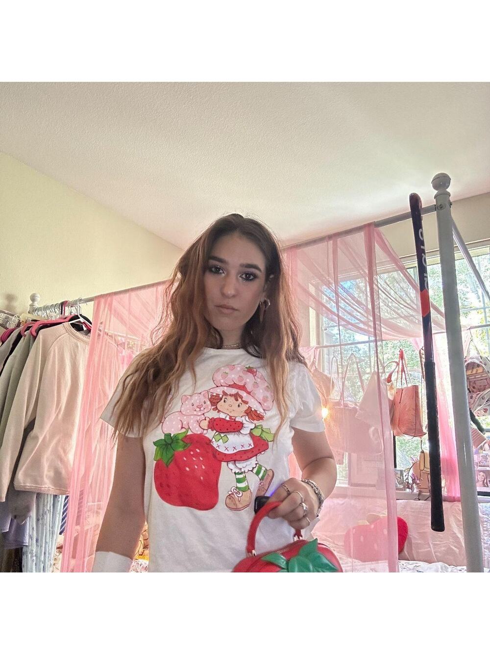 Strawberry shortcake graphic baby tee
